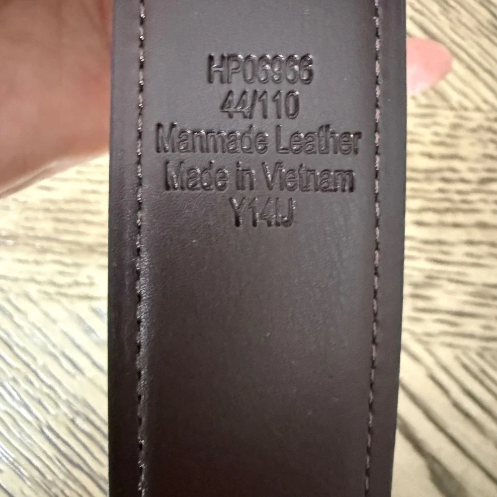 Perry Ellis Portfolio Mens Reversible Belt Black Brown Gunmetal Buckle 44 NWT